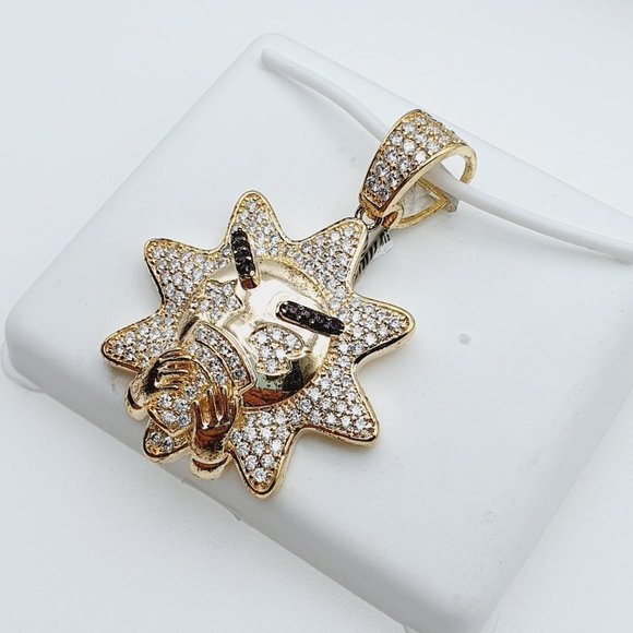"14K Gold Plated Cubic Zircon Pendant, INUS1BR227 - Picture 7 of 9